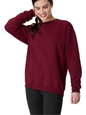 Hanes Eco fleece Crewneck Sweatshirt - Burgundy